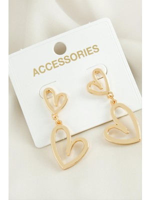 DS LLC Kalp Yeni Sezon Metal Küpe DLLSRSBJ34