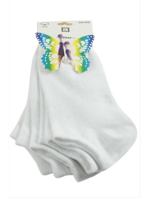 DS LLC 3 Çift Beyaz Renkli Snekars Çorap DLLSRSBJ34