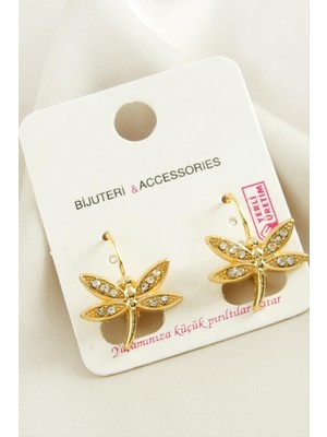 DS LLC Yusufçuk Taşlı Klipsi Küpe DLLSRSBJ34