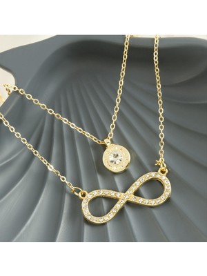 DS LLC Sonsuzluk Yeni Sezon Ikili Kolye DLLSRSBJ34