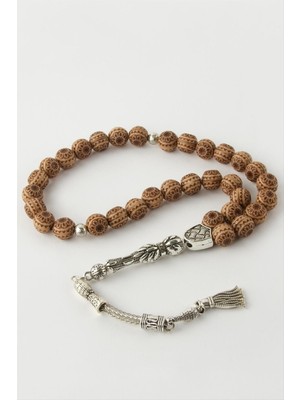 DS LLC Işlemeli Bambu Ahşap Tesbih 9 mm DLLSRSBJ34