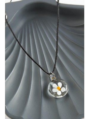 DS LLC Papatya Cam Kolye DLLSRSBJ34