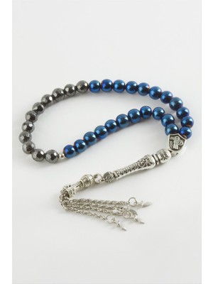 DS LLC Fasetli Hematit Doğaltaş Tesbih 8 mm DLLSRSBJ34