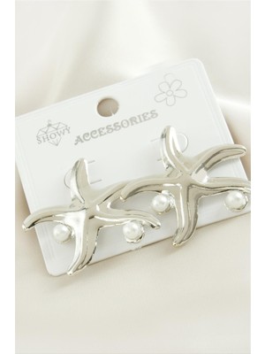 DS LLC Deniz Yıldızı Metal Inci Küpe DLLSRSBJ34