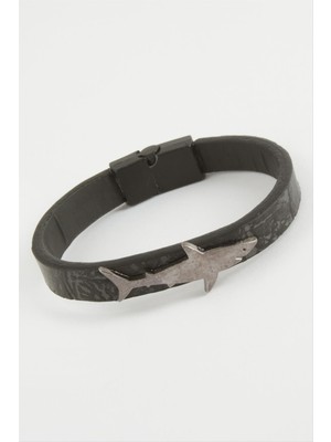 DS LLC Balık Kaliteli Mıknatıslı Suni Deri Bileklik DLLSRSBJ34