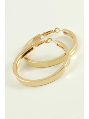 DS LLC Kare Düz Halka Küpe 6 cm DLLSRSBJ34