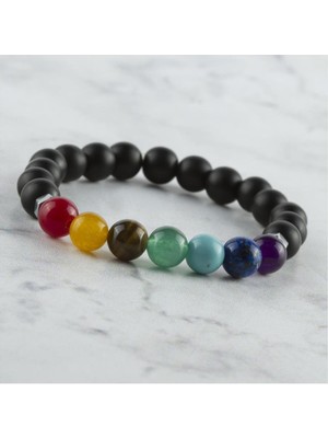 DS LLC 7'li Doğaltaş Çakra Bileklik DLLSRSBJ34