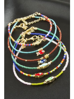 DS LLC Balık Mineli Miyoki Boncuk Bileklik DLLSRSBJ34