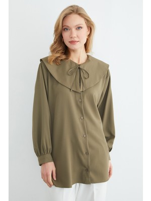 FullaModa Fullamodest Bebe Yaka Balon Kol Tunik