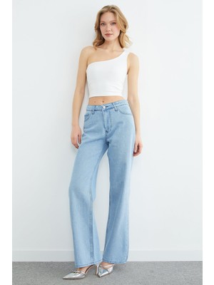 FullaModa Taş Işlemeli  Palazzo Jean