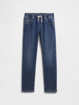 Gap Erkek Çocuk Koyu Mavi Kids Pull-On Slim Eşofman Altı Jean Pantolon