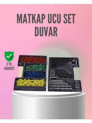 DS LLC Ieg ™ Kapsamlı Matkap Ucu Seti Organizer Kutulu Ahşap Metal Beton Delme DSLLCRS-IEGK34