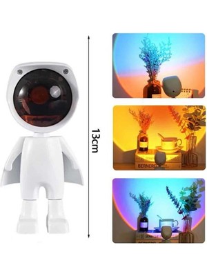 DS LLC Ieg ™ 180 Derece Dönebilen Astronot Masa ve Gece Lambası Projektör DSLLCRS-IEGK34