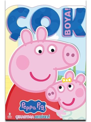 Skygo Peppa Pig ve Evie - Çok Boya! Çıkartmalı Dev Boyama Kitabı