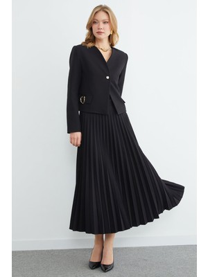 FullaModa Fullamodest Toka Detaylı Etekli 2 Li Takım