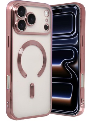 Mey İthalat Bfs  Apple iPhone 17 Pro Max Kross Magneticsafe Kapak - Rose