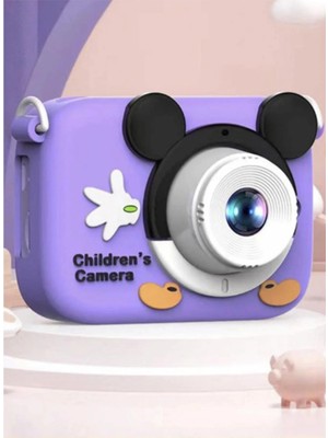 DS LLC Ieg ™ Mini 1080P Hd Çocuk Kamera Dijital Fotoğraf Makinesi 2.0 Inç Ekran 5 Adet Oyun Mor Dsllcr