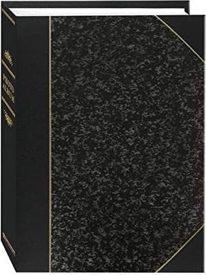 Skygo Albums Lbt-57/sm 50 Cepli Gümüş Mermer ve Siyah Defter Tarzı Deri Kapak Fotoğraf Albümü 15 x 17 Inç Baskılar Için