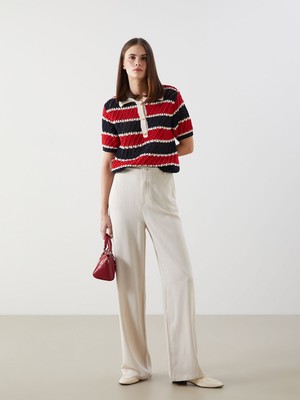 Lc Waikiki Yeni Sezon Dar Fit Keten Karışımlı Kadın Pantolon