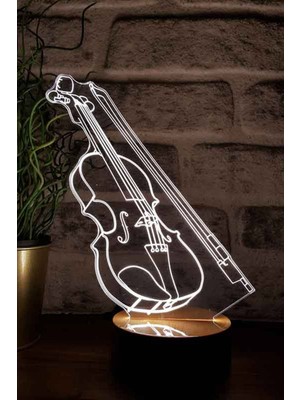 Normadia Keman Figürlü Dekoratif LED Masa Lambası, 7 Renkli Işık Seçeneği