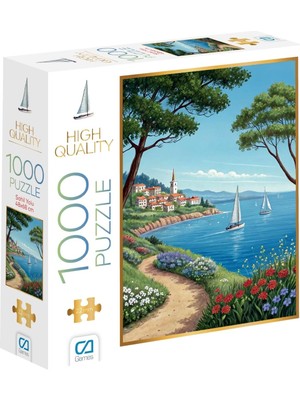 Skygo Sahil Yolu 1000 Parça 2,2mm Kalınlık 48X68CM Profesyonel Hobi Puzzle Yapboz Serisi