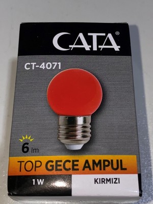 Normadia Kırmızı Top Gece Lambası 1W, Şık ve Enerji Tasarruflu Dekoratif Aydınlatma