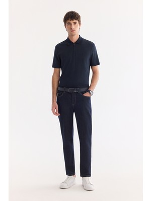 AVVA Erkek Indigo Eskitem Yıkamalı Comfort Slim Fit A61Y3509
