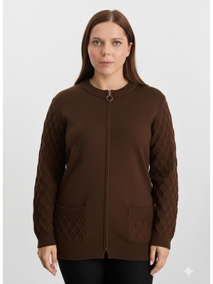 Selen Kahve Kadın Hırka 25KSL4170