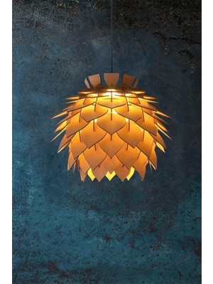 Normadia Şık ve Modern Mdf Hobi Boyama Abajur, Ev Dekorasyonu Için Ürün