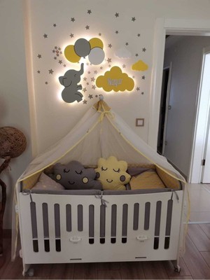 Normadia Renkli Çocuk Odası Dekoratif Gece Lambası, Sıcak ve Yumuşak Işık