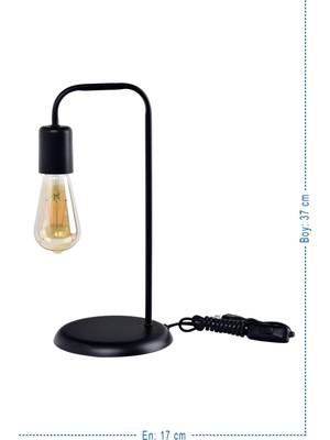 Normadia Şık Siyah Masa Lambası, Modern ve Zarif Tasarım, Yüksek Kalite