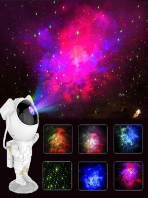 Normadia Projeksiyon Gece Lambası, Astronot Tasarımlı, Kumandalı, Renkli Işıklı