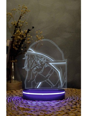 Normadia 3D LED Lamba 16 Renkli Anime Gece Lambası Dekoratif Işık