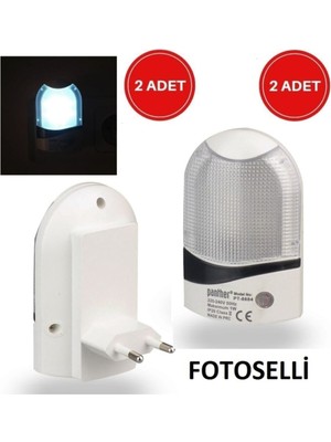 Normadia 2'li Fotoselli LED Gece Lambası, Otomatik Işık Yanan Oda Lambası