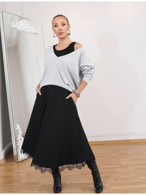 Tua Moda Kadın Atlet Bluz ve Etek Üçlü Takım