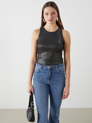 Lc Waikiki Yeni Sezon Bisiklet Yaka Parlak Görünümlü Kadın Atlet