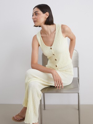 Lc Waikiki Yeni Sezon V Yaka Dokulu Kadın Yelek