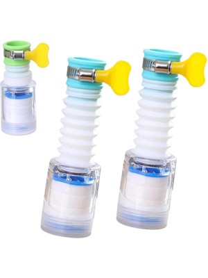 Skygo 2 Adet 360 Derece Dönen Su Filtreleme Özellikli, Ayarlanabilir Musluk Filtresi, Katlanabilir Uzayan Mutfak ve Banyo Tasarruflu Musluk Ucu, Sıkıştırmalı, Güvenilir Dayanıklı