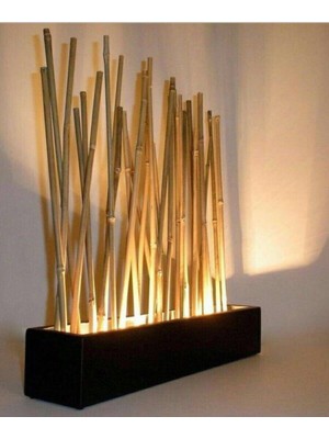 Normadia Doğal Ahşap ve Bambu Tasarımlı Modern Masa Lambası