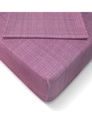 Skygo AT7639 180X200CM Lastikli Çarşaf Seti, Gül Kurusu