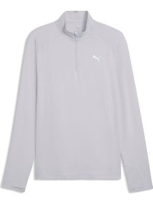 Puma Run Veloty Cldspn 1/4 Zip Erkek Gri Koşu T-Shirt.82