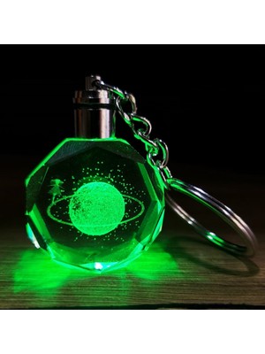 Marsilyan Satürnlü Kız Tasarımlı Renk Değiştiren Anahtarlık