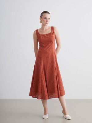 Lc Waikiki Yeni Sezon Kare Yaka Ajurlu Elbise