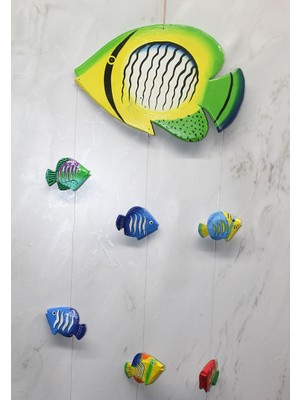 Marsilyan Ahşap Balıklı Rüzgar Çanı