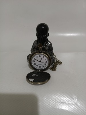 Tahtakale Antik Tasarım Figürlü Cep Saati – Zincirli Dekoratif Saat