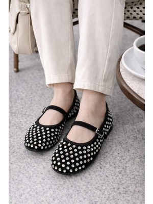 Slipcat Taşlı Tokalı Kadın Babet – Şık ve Rahat Günlük Babet