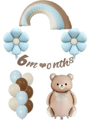 Skygo Retro Papatya Temalı Erkek Bebek Konsept Doğum Günü Seti (6months)