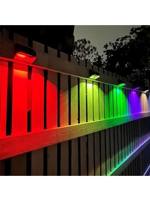 Skygo Güneş Enerjili 8 Renk Geçişli Duvar Aydınlatma (4 Adet) / GT-SL16