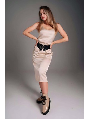 Deri Elbise Kemeri, Zincirli Tayt Üzeri Kemer - APFT1274