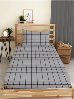 Skygo Desenli Lastikli Çarşaf Seti (Gri, Çift Kişilik Xl)